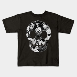 Spooky Skull White Kids T-Shirt